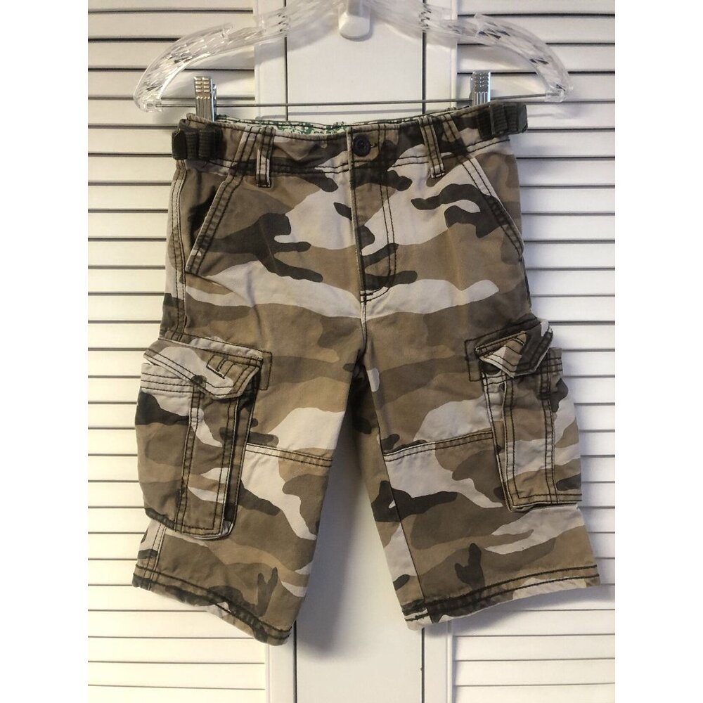 Mini Boden Size 9Y Brown Camo Cargo Shorts
